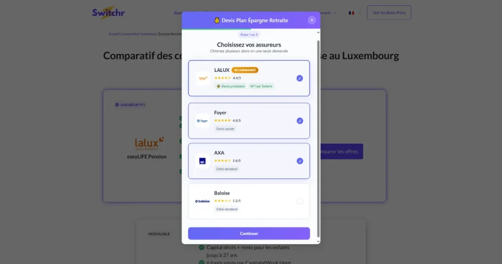 Comparaison devis assurances - nouveauté au Luxembourg - Switchr.lu